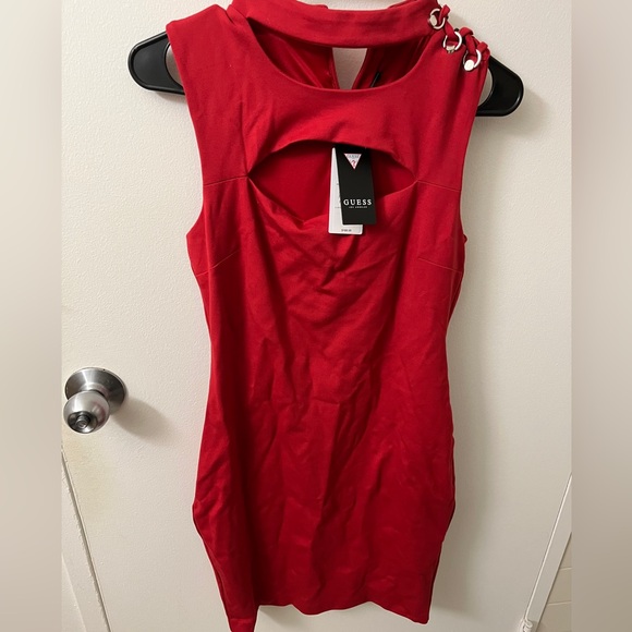 GUESS SL Arita Bodycon Dress - Red - Picture 5 of 7